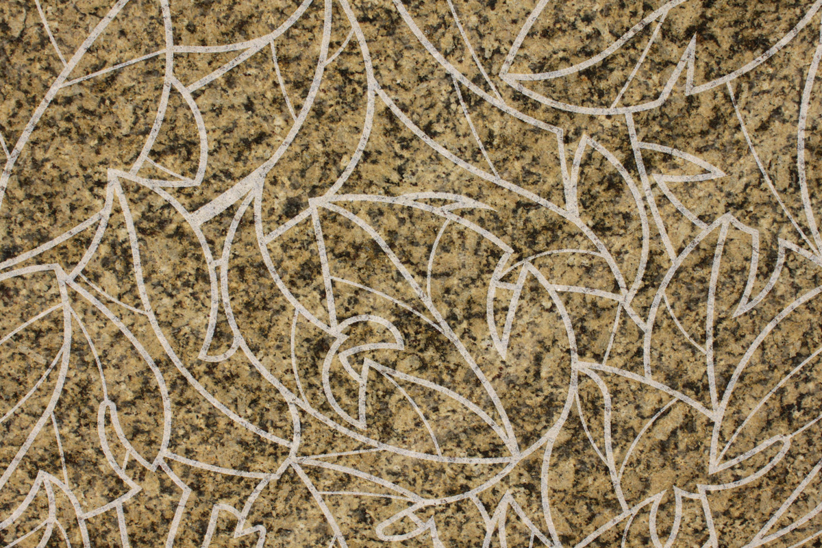 Giallo Farfalla (Forest Design) Texturen Granit gelb