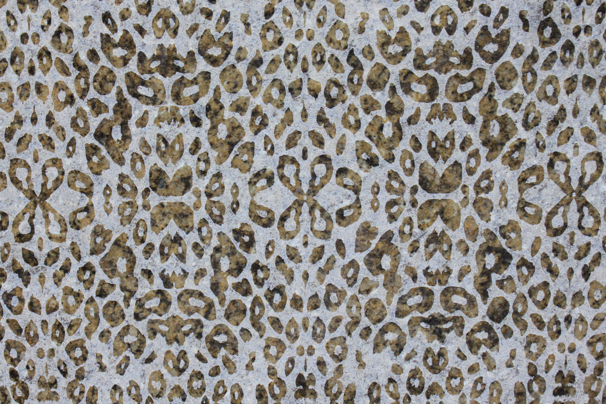 Giallo Farfalla (Leopard Design) Texturen Granit gelb